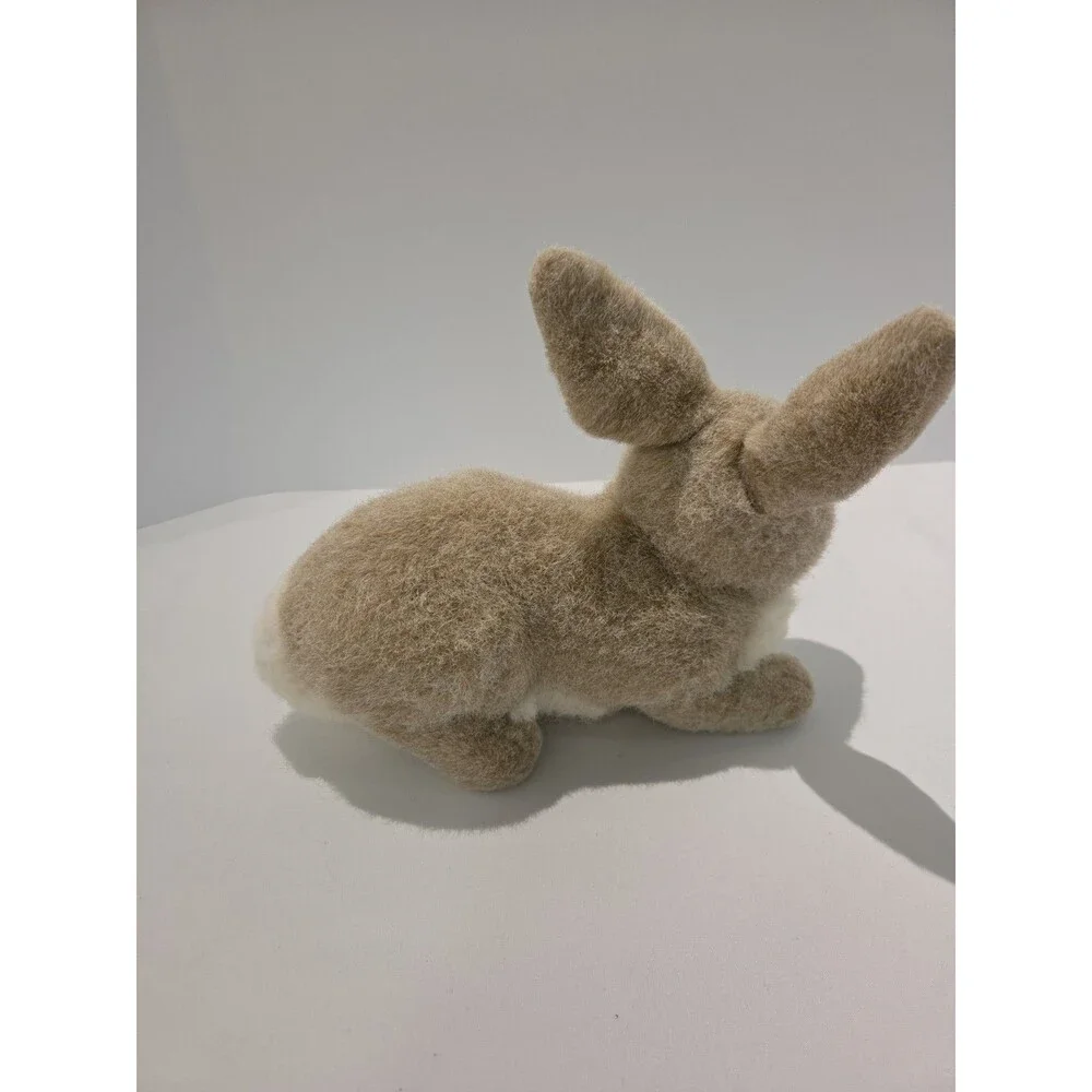 Vintage Chosun Tan Bunny Rabbit Plush Stuffed Animal Realistic Laying Rare HTF